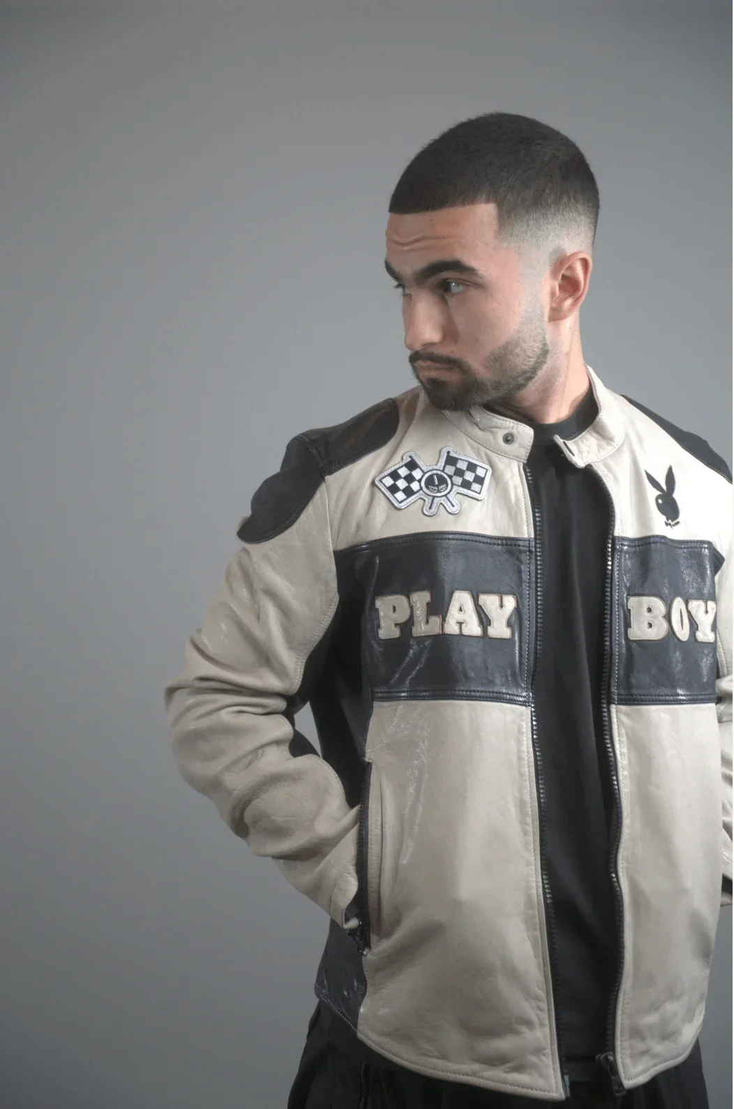 Playboy Anderson Men's Leather Jacket - Image 14