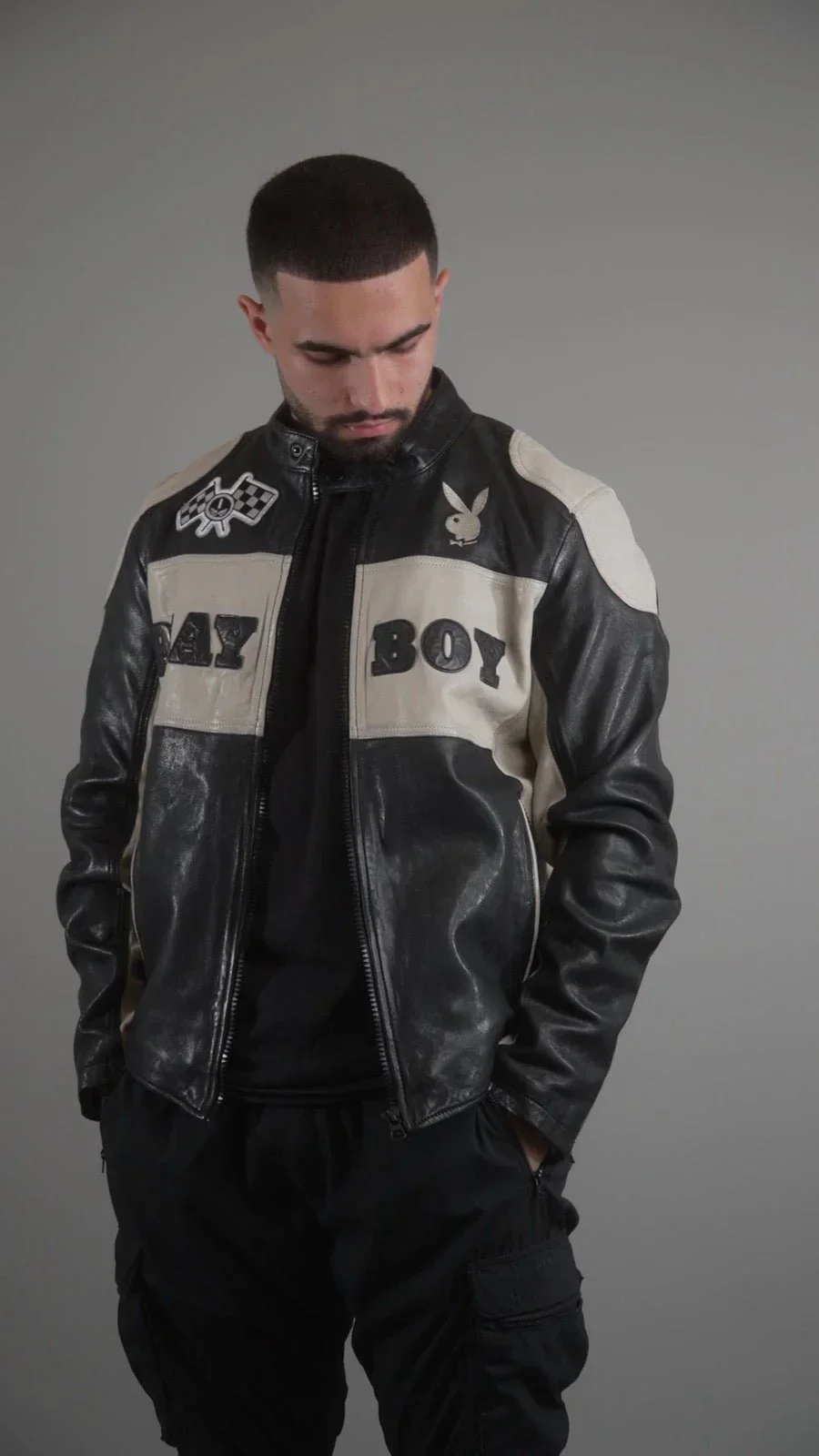 Playboy Anderson Men's Leather Jacket - Image 15