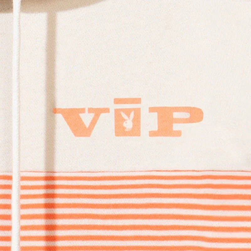 Playboy Drop Stripe VIP Club Quarter Zip Hoodie - Image 3