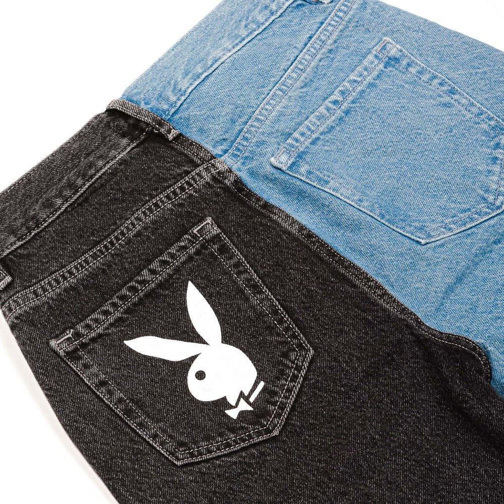 Playboy Women's Two-Tone Ultra High Rise Denim Pants - Image 3