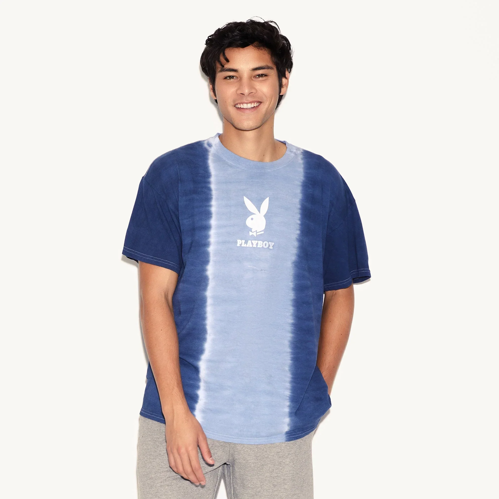 Playboy Logo Vertical Tie-Dye T-Shirt - Image 3