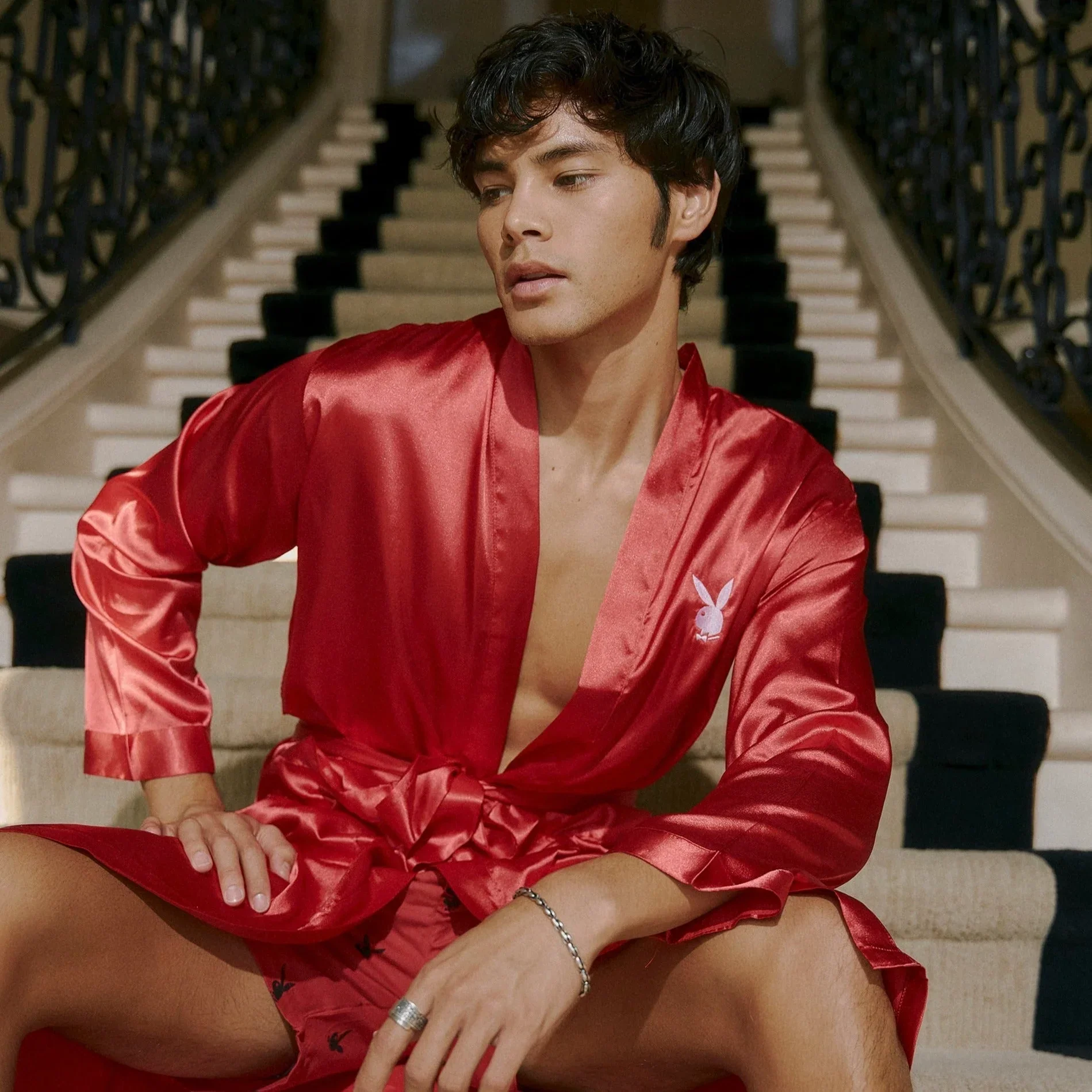 Playboy Satin Mansion Robe - Image 4