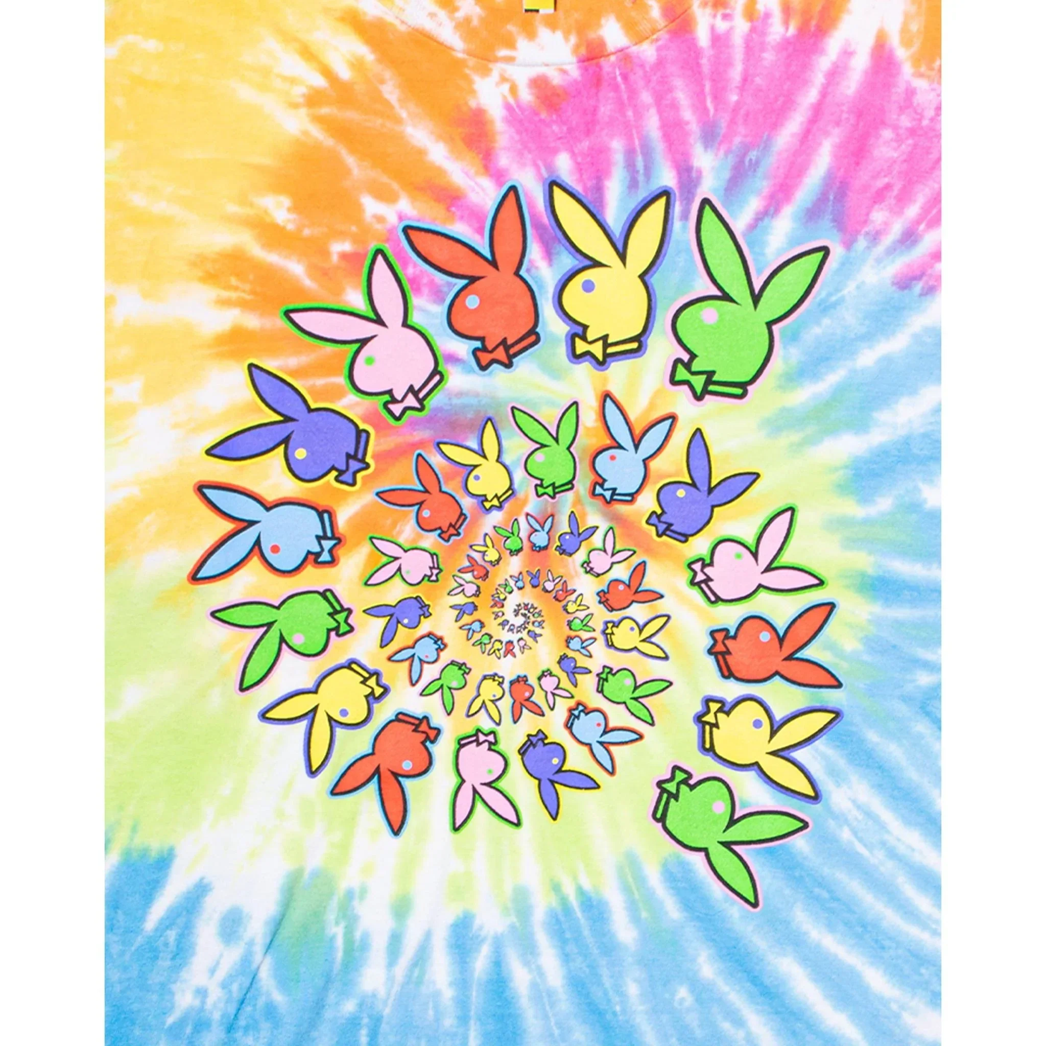 Playboy x Color Bars Spiral Tie-Dye T-Shirt - Image 8