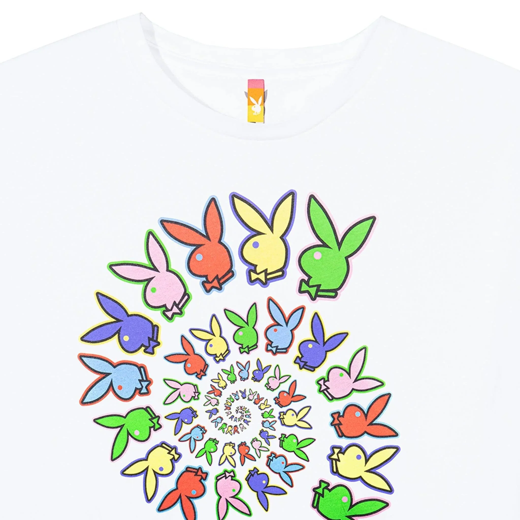 Playboy x Color Bars Spiral Women's Cropped T-Shirt - Image 5