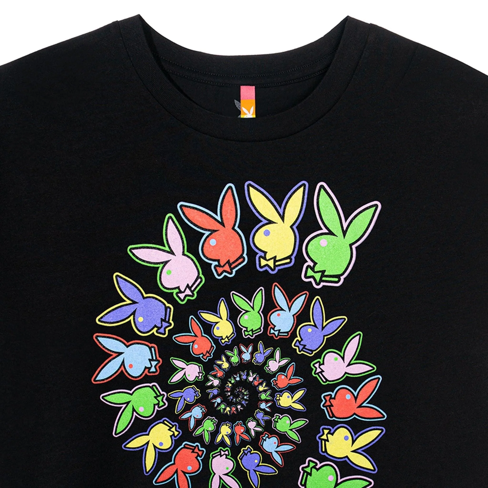 Playboy x Color Bars Spiral Women's Cropped T-Shirt - Image 6