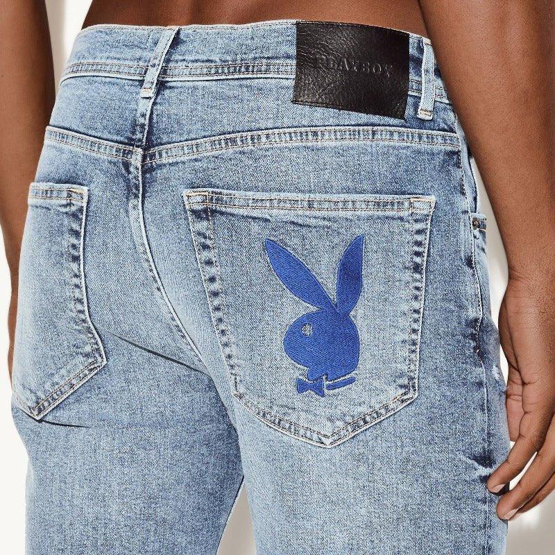 The Playboy Skinny Jean Light Wash Destroy - Image 3