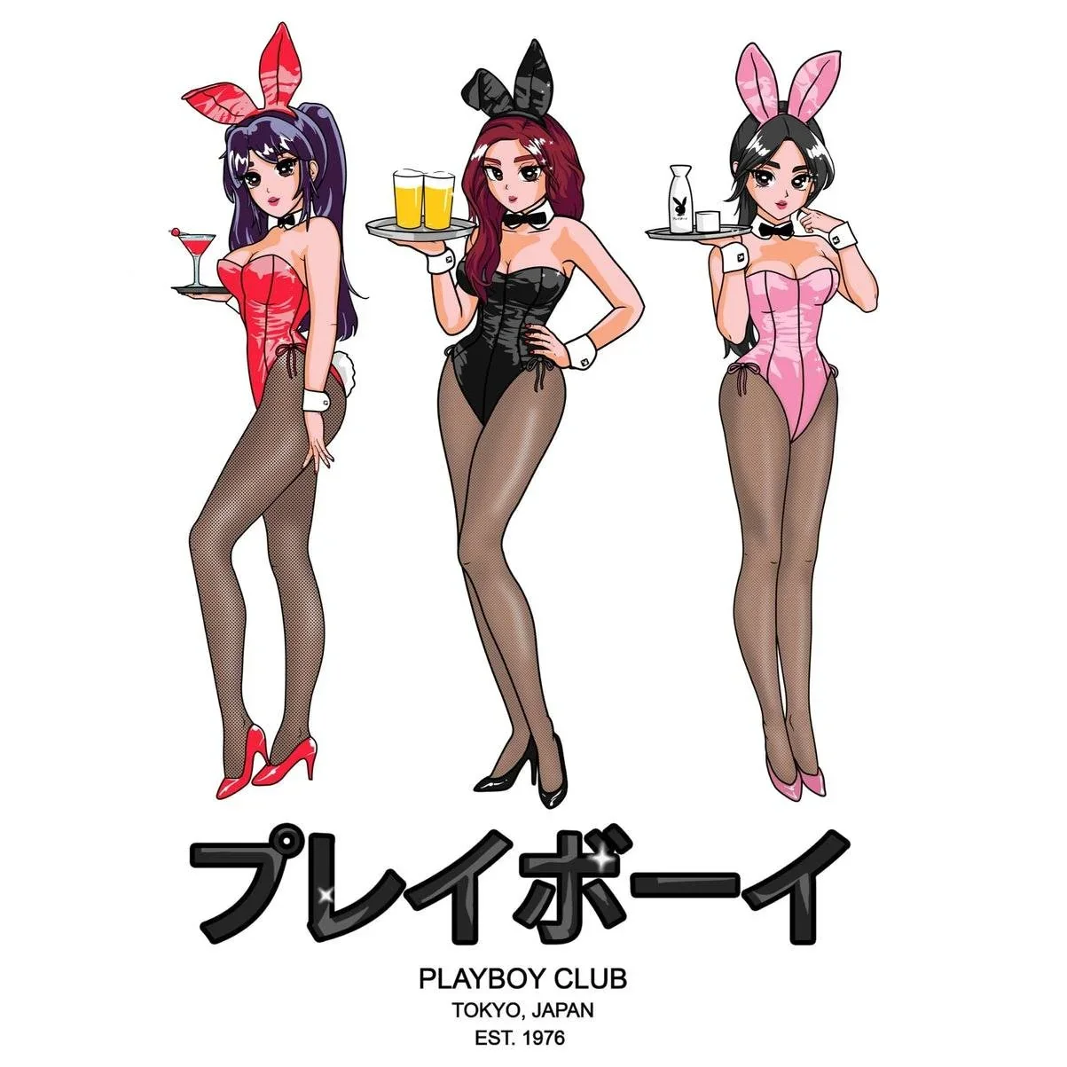 Playboy Tokyo Club Happy Hour T-Shirt - Image 4