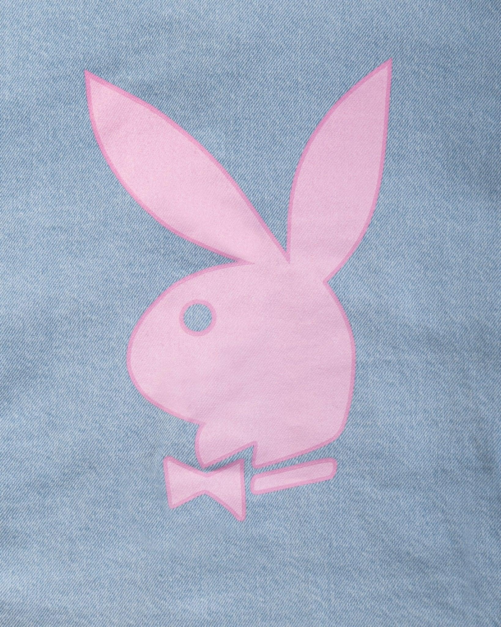 Playboy Women's Pink Bunny Denim Jacket - Image 3